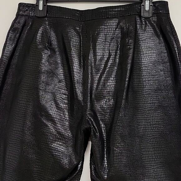 I. N. C. International Concepts Women 100% Leather Snake Skin Design Pant Size 8 - Picture 6 of 10